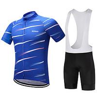 SUREA Cycling Jersey with Bib Shorts Men\'s Short Sleeve Bike Clothing Suits Quick Dry Breathable Compression Sweat-wicking Coolmax LYCRA