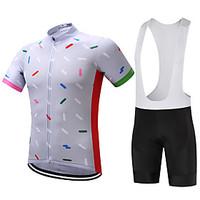SUREA Cycling Jersey with Bib Shorts Men\'s Short Sleeve Bike Clothing Suits Quick Dry Breathable Sweat-wicking Compression Coolmax LYCRA