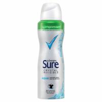 sure compressed crystal invisible aqua deodorant 125ml