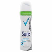 sure compressed crystal clear aqua deodorant 75ml