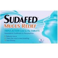 Sudafed Mucus Relief Triple Action Tablets