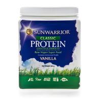 sunwarrior classic protein raw vegan vanilla 500g