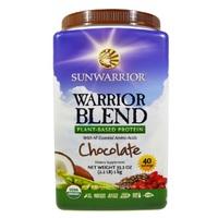 sunwarrior warrior blend raw protein chocolate 1kg