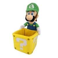 Super Mario Bros 9 Inch Plush: Luigi with Coin Box