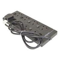 Surge Protection Lead 8 Way 2Mtr Blk