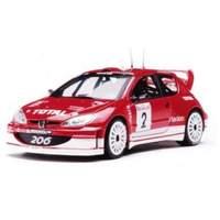 Sun Star Peugeot 206 WRC Rally Car 1:18th