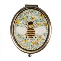 Summer Floral Bee Oval Mirror