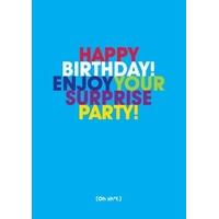 surprise party funny birthday card