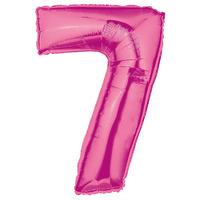 Supershape Pink Number 7 Helium Balloon