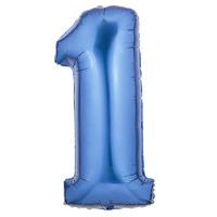 Supershape Blue Number 1 Helium Balloon