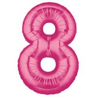 Supershape Pink Number 8 Helium Balloon