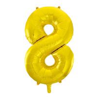 Supershape Gold Number 8 Helium Balloon