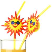 sunshine bendy straws yellow pack of 50