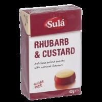 sula rhubarb custard sugar free sweets 42g 42g