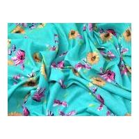 Summer Style Floral Print Fine Cotton Voile Dress Fabric Jade