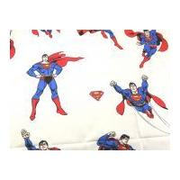 Superman Print Cotton Marvel Comics Fabric Cream