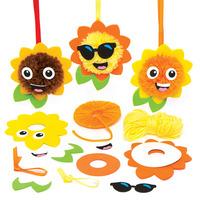 Sunflower Pom Pom Decoration Kits (Pack of 3)