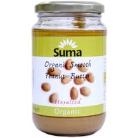 suma smooth organic peanut butter unsalted 340g