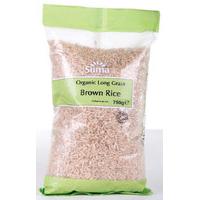 Suma Prepacks Organic Brown Long Grain Rice 750g