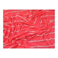 Super Bright Wide Stripe Viscose Stretch Jersey Knit Dress Fabric Bright Pink