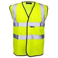 supertouch xxxlarge high visibility vest with velcro and binding