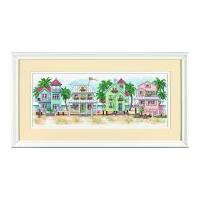 Sunset Counted Cross Stitch Kit Seaside Cottages