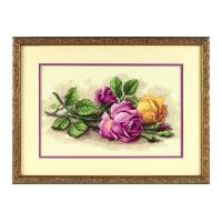 sunset counted cross stitch kit rose cuttings