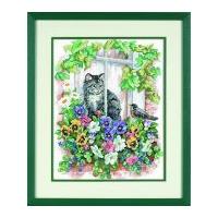 Sunset Stamped Cross Stitch Kit Springtime View