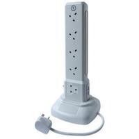 Surge Protected 2m Multiple Socket Tower with 2 x USB Outlets ST10USB