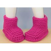 Super Chunky Simple Garter Stitch Ankle Boots by MadMonkeyKnits (965) - Digital Version