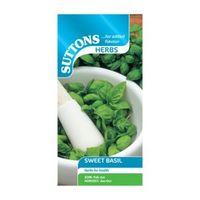 Suttons Basil Sweet Seeds Herb Mix