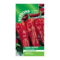 Suttons Pepper Sweet Seeds Cor Di Toro Rosso Mix