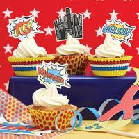 Superhero Pop Art Party Cupcake Kit