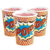 Superhero Pop Art Paper Party Cups