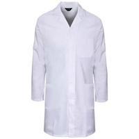 supertouch small lab coat polycotton with 3 pockets white 57001