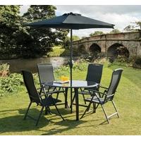 Suntime Havana Dining Set 4 Chairs Table And Parasol