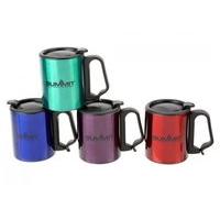 Summit 300ml Double Walled Mug With Lid Clip Handle