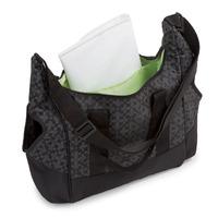 summer city tote changing bag black and charcoal