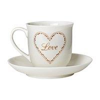 suki gifts loving hearts teacup and saucer white