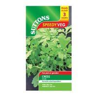 Suttons Speedy Veg Leaf Salad Seeds Cress Greek Mix