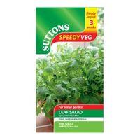 Suttons Speedy Veg Leaf Salad Seeds Spicy Oriental Mix