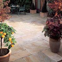 sunset buff natural sandstone mixed size paving pack l4570mm w3340mm 1 ...