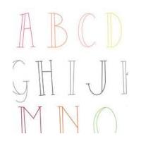 Sublime Stitching Embroidery Transfer Skinny Letters