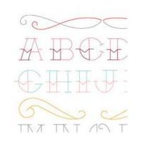 sublime stitching embroidery transfer tattoo alphabet