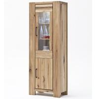 Sussex Display Cabinet Solid Wild Oak Left Side With Led Light