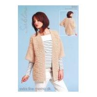 sublime ladies kimono jacket extra fine merino knitting pattern 6094 d ...