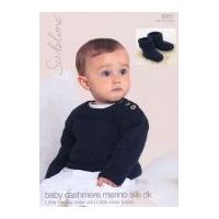 Sublime Baby Sweater & Boots Cashmere Merino Silk Knitting Pattern 6051 DK