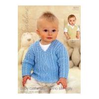 Sublime Baby Sweater & Tank Top Cashmere Silk Merino Knitting Pattern 6033 4 Ply