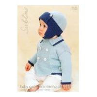 sublime baby coat hat cashmere silk merino knitting pattern 6030 4 ply