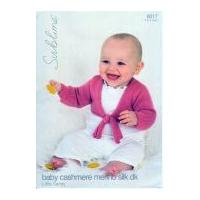 Sublime Baby Bolero Cashmere Merino Silk Knitting Pattern 6017 DK
